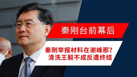 秦刚举报材料如何到了谢峰手上？秦刚清洗王毅不成反遭终结；秦刚三驻英伦，最后一次是败笔：没想到跟了他！西方记者诧异，秦刚台面下怎是这样的人？｜秦