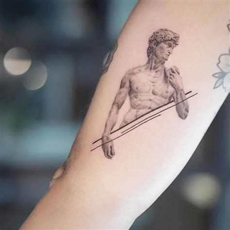 Micro Realistic Michelangelos David Tattoo Done On