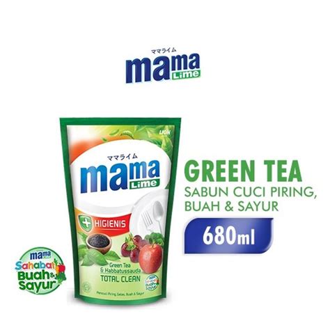 Jual Mama Lime Greentea Cairan Pencuci Piring Buah Sayur Extra Clean