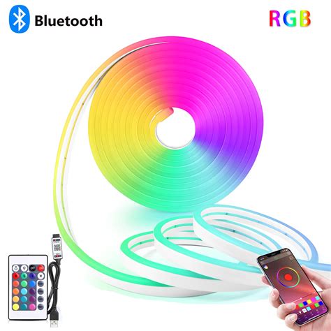 Usb Rgb Neon Led Strip Lights Fita De Fita Flex Vel Imperme Vel