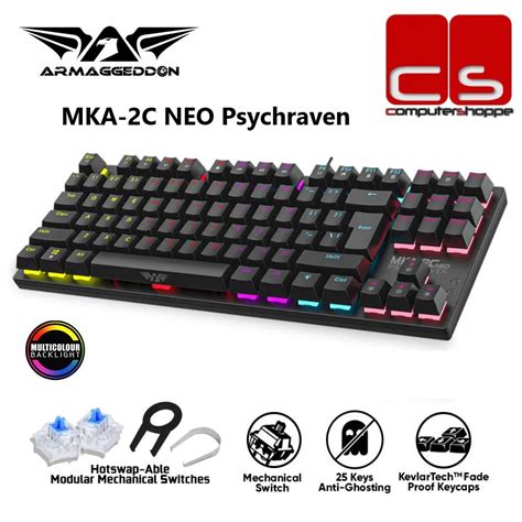 Armaggeddon Mka C Neo Psychraven Mechanical Gaming Keyboard Black