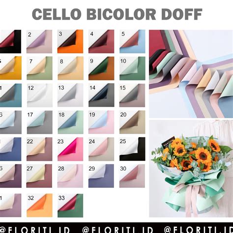 Jual Produk Pilihan Lembar Flower Wrapping Cellophane Bicolor