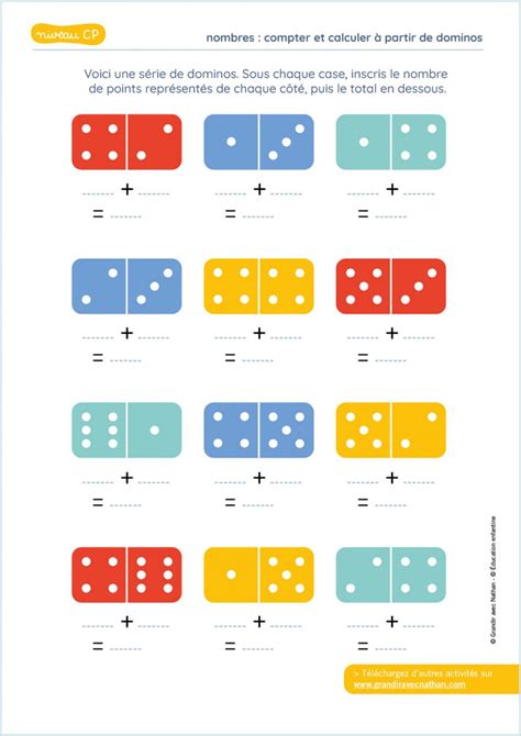 Compter Et Calculer à Partir De Dominos Exercices En Cp Grandir