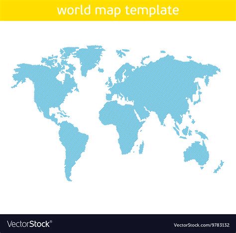 World map template Royalty Free Vector Image - VectorStock