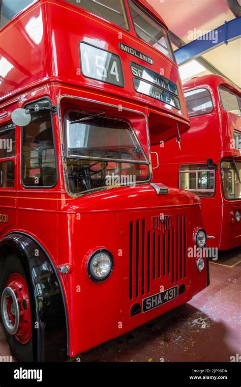 Vintage Buses On Display At The Transport Museum In Wythall