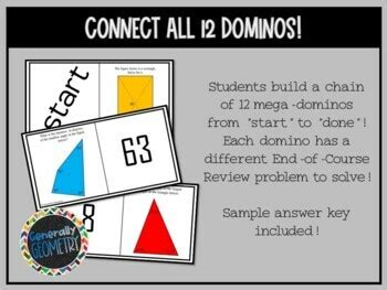 Geometry Review Mega Dominos End Of Course By Generally Geometry