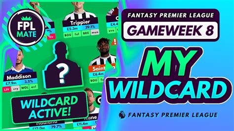 Fpl Gw Wildcard Team Selection Scores Transfers Captain Fantasy