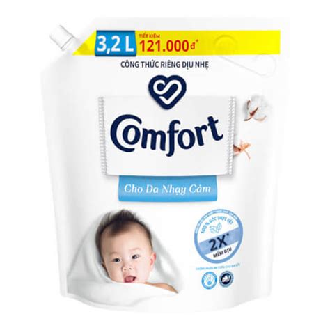 Nước xả làm mềm vải Comfort đậm đặc cho da nhạy cảm, Túi 3.2L | Chăm