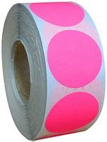 Etiket Mm Fluor Roze Permanent Rol Stuks