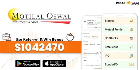 Motilal Oswal Referral Code S1042470 Get 200 FREE In Bank