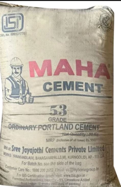 Maha Cement Opc Grade Cement At Rs Bag Gray Cement In