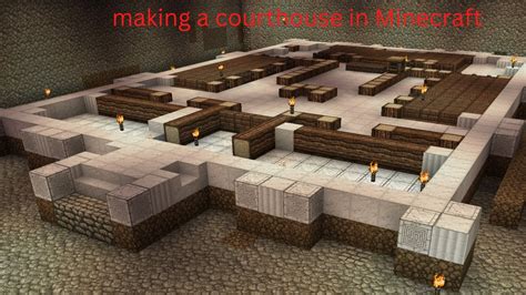 constucting a courtroom in MINECRAFT part 1 - YouTube