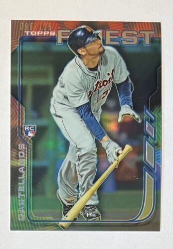 Nick Castellanos Topps Finest Blue Rc Rookie Refractor Card