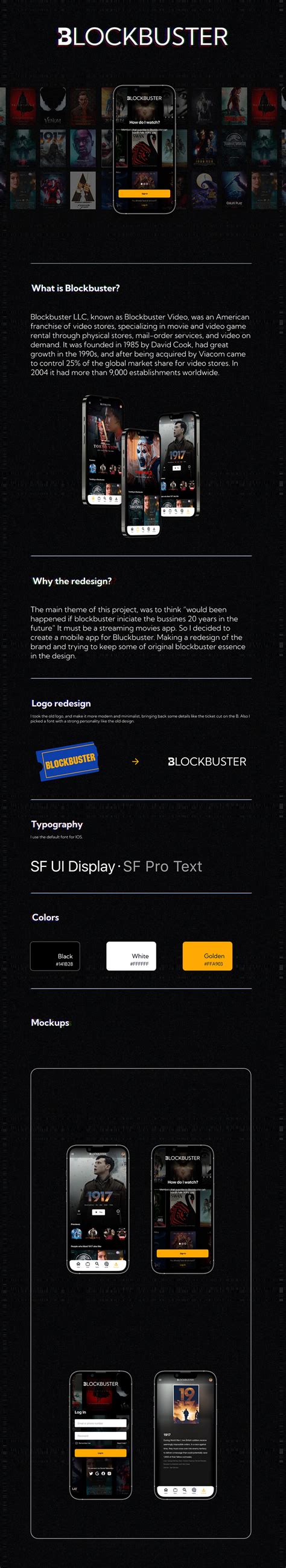 blockbuster app concept  lucas mongou  dribbble