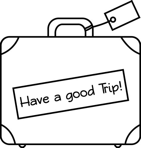 Suitcase Coloring Page Scenery Mountains