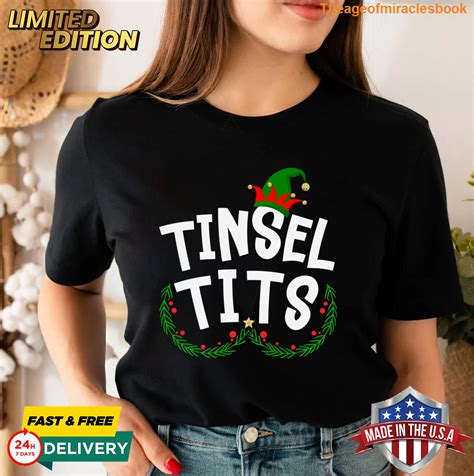 Tinsel Tits And Jingle Balls Couple Matching Christmas Funny T Shirt