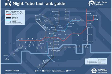 TfL's new Night Tube map shows every station with a taxi rank | London ...