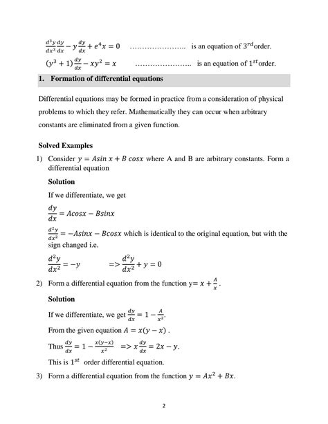 Solution Lesson 9 First Order Differential Equations Studypool