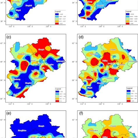 The Spatial Distributions Of The Linear Trends From To In The