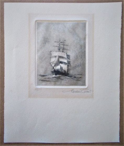 Bid Now Gordon Grant A Beam Wind Original Etching Signed C