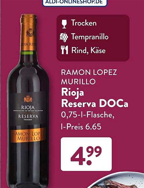 Ramon Lopez Murillo Rioja Reserva Doca Angebot bei ALDI SÜD 1Prospekte de