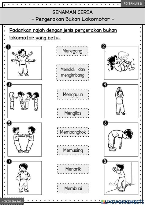 Pergerakan Bukan Lokomotor Interactive Exercise Workbook Interactive