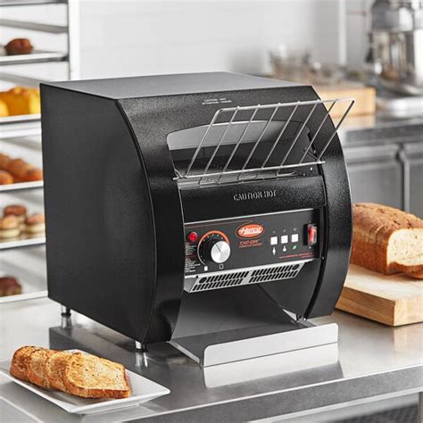 Hatco TQ3 10 Toast Qwik Black One Or Two Side Conveyor Toaster With 2