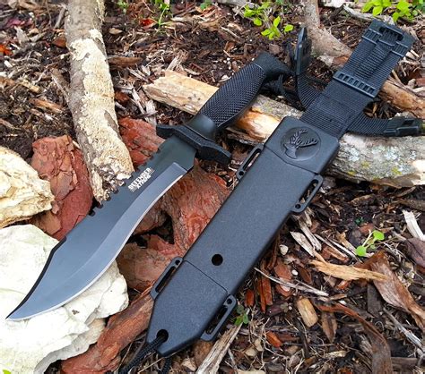 12 Tactical Bowie Survival Hunting Knife W Sheath Military Combat Fixed Blade Ebay