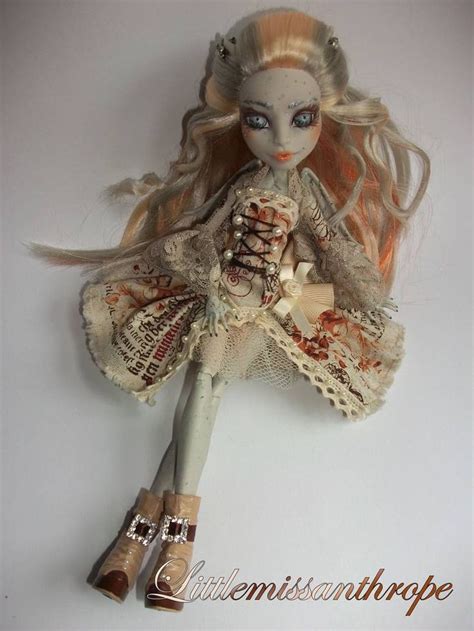 OOAK Victorian Goth Monster High Doll Back View By KrisKreations On