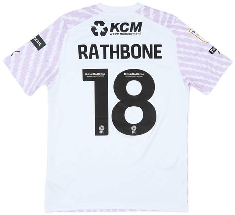 2023 24 Rotherham Match Issue Away Shirt Rathbone 18