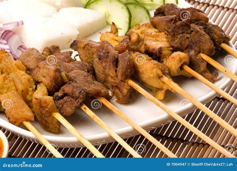 Malaysisches Satay Stockbild Bild Von Grill Kebab Innereien