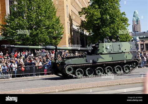 Helsinki, Finland. 4th June, 2017. Self-propelled howitzer K9 Thunder ...