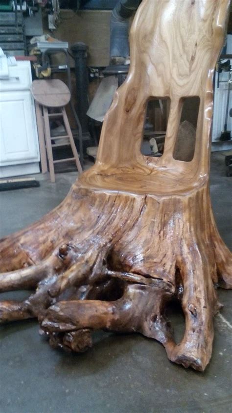 Rootball Rocking Chair Made From Elm Tree Trunk And Roots By Treemonkey