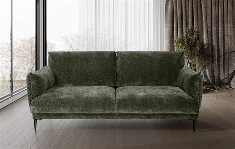 Sofa Designersofa MADISON 2 Sitzer in Stoff Dress Me Grün Sofas 2