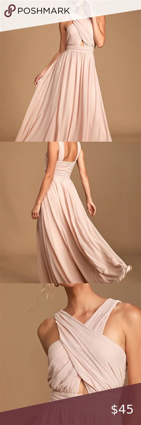 Lulus Divine Inspiration Blush Halter Maxi Dress In 2022 Halter Maxi