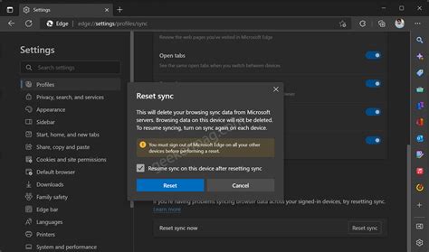 How To Reset Sync In Microsoft Edge And Delete Sync Data