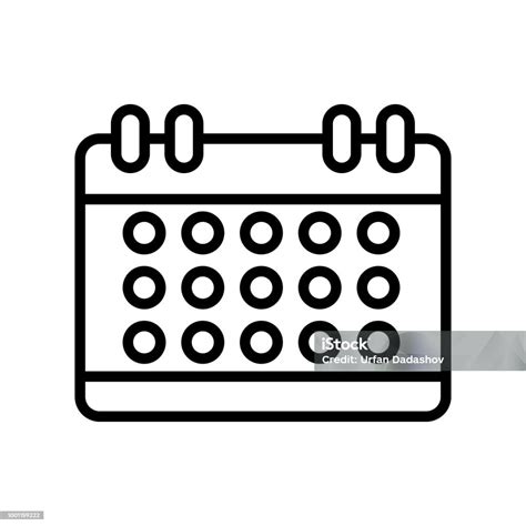 Calendar Icon Vector Sign And Symbol Isolated On White Background