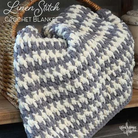 Linen Stitch Crochet Blanket