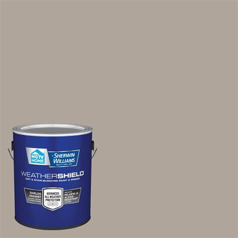 Hgtv Home By Sherwin Williams Weathershield Flat Smoked Oyster 6005 1c Latex Exterior Paint