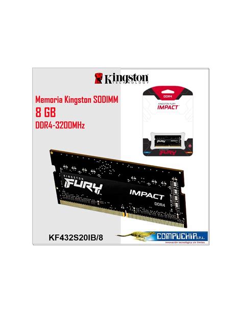 Memoria Sodimm Kingston Fury Impact Gb Ddr Mhz Pc