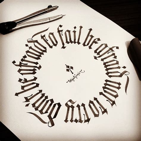 Gothic Calligraphyandlettering With Parallel Pens And Steel Nibs Calligraphy Letters Tattoo