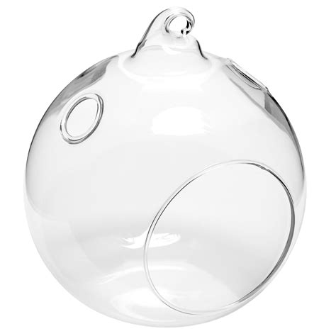 Hanging Glass Vase Globe Tealight Candle Holder 10cm Cv Linens