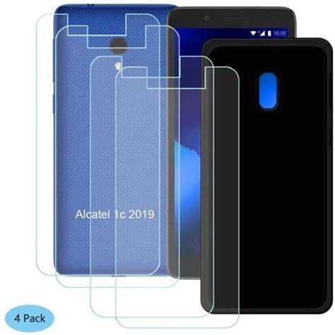 Coque pour Alcatel 1C 2019 Souple Noir Silicone Housse Étui Protection