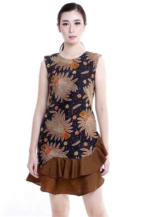 √ 30 Model Dress Batik Modern Kombinasi Elegan Terbaru