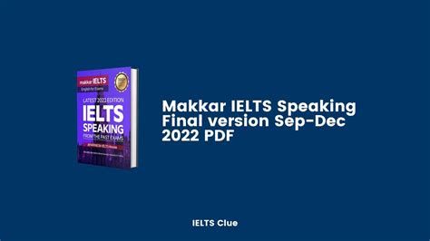 Makkar Ielts Speaking Final Version Sep Dec Pdf Free Youtube