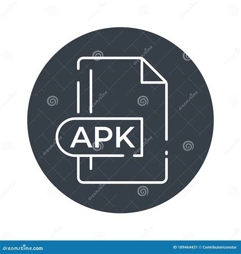 APK File Format Icon. APK Extension Filled Icon Stock Vector