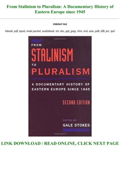 [DOWNLOAD] From Stalinism to Pluralism: A Documentary History of ...