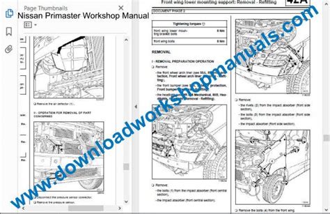 Nissan Primastar Workshop Repair Manual