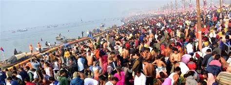 Prayagraj Devotees Gather To Take Holy Dip On The Occasion Of Makar