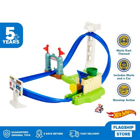 Jual Hot Wheels Mario Kart Circuit Slam Playset Mainan Trek Mobil Balap Shopee Indonesia